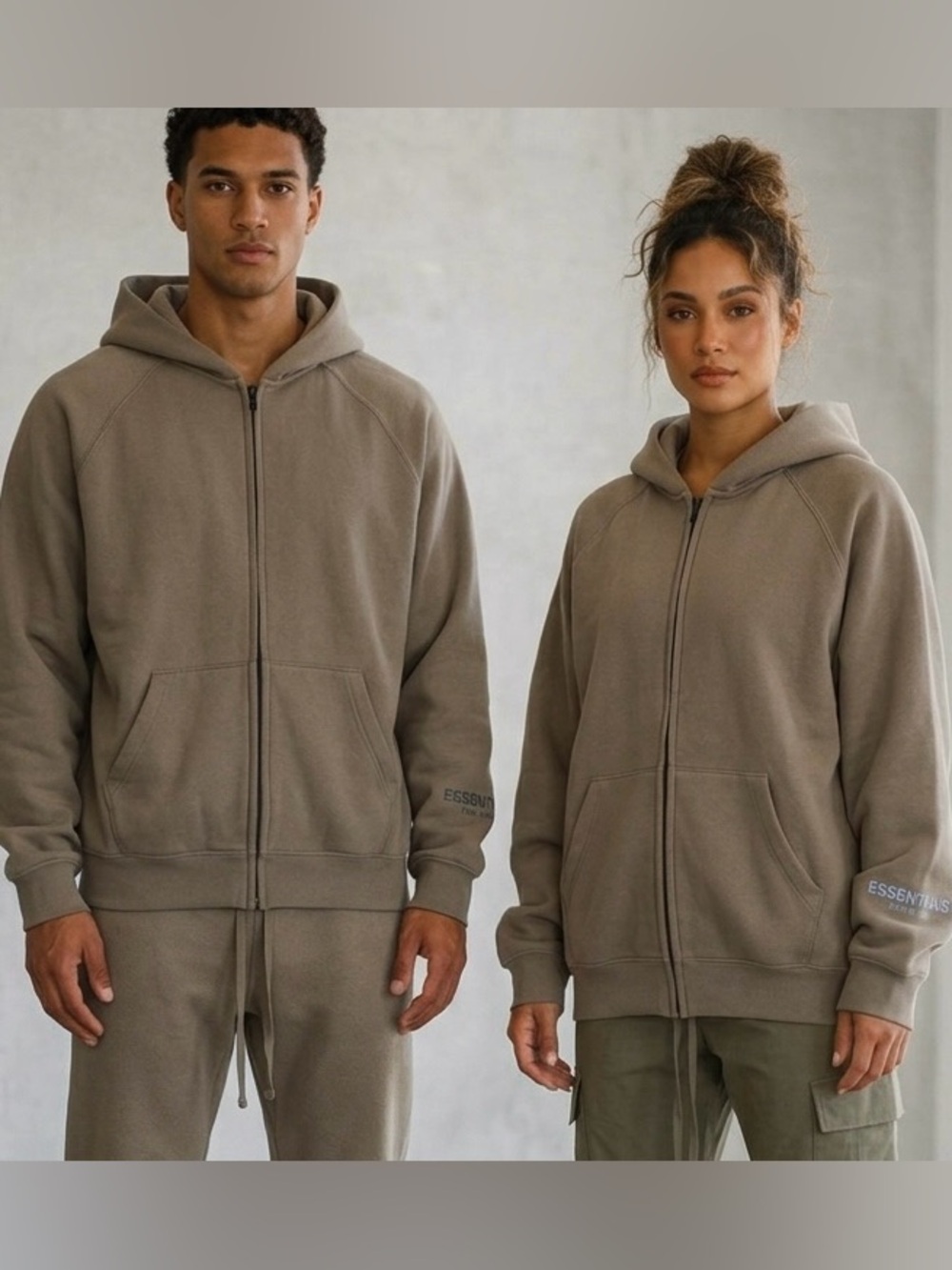 Fear of God ESSENTIALS Full-Zip Fleece Hoodie - Small